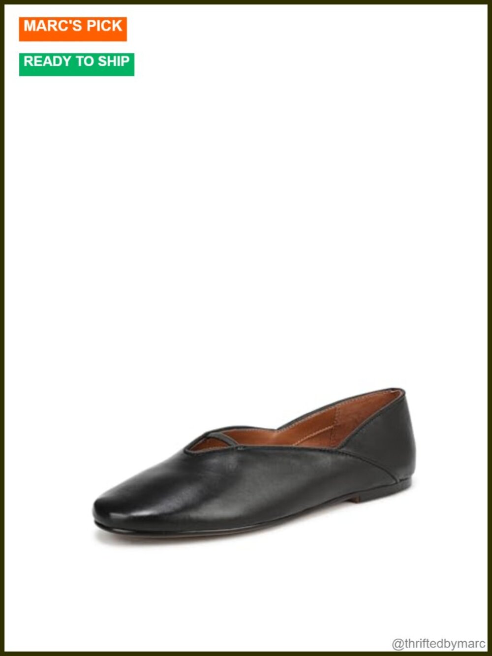 Leather Slip On Flats Round Toe Comfort Walking Shoes Casual